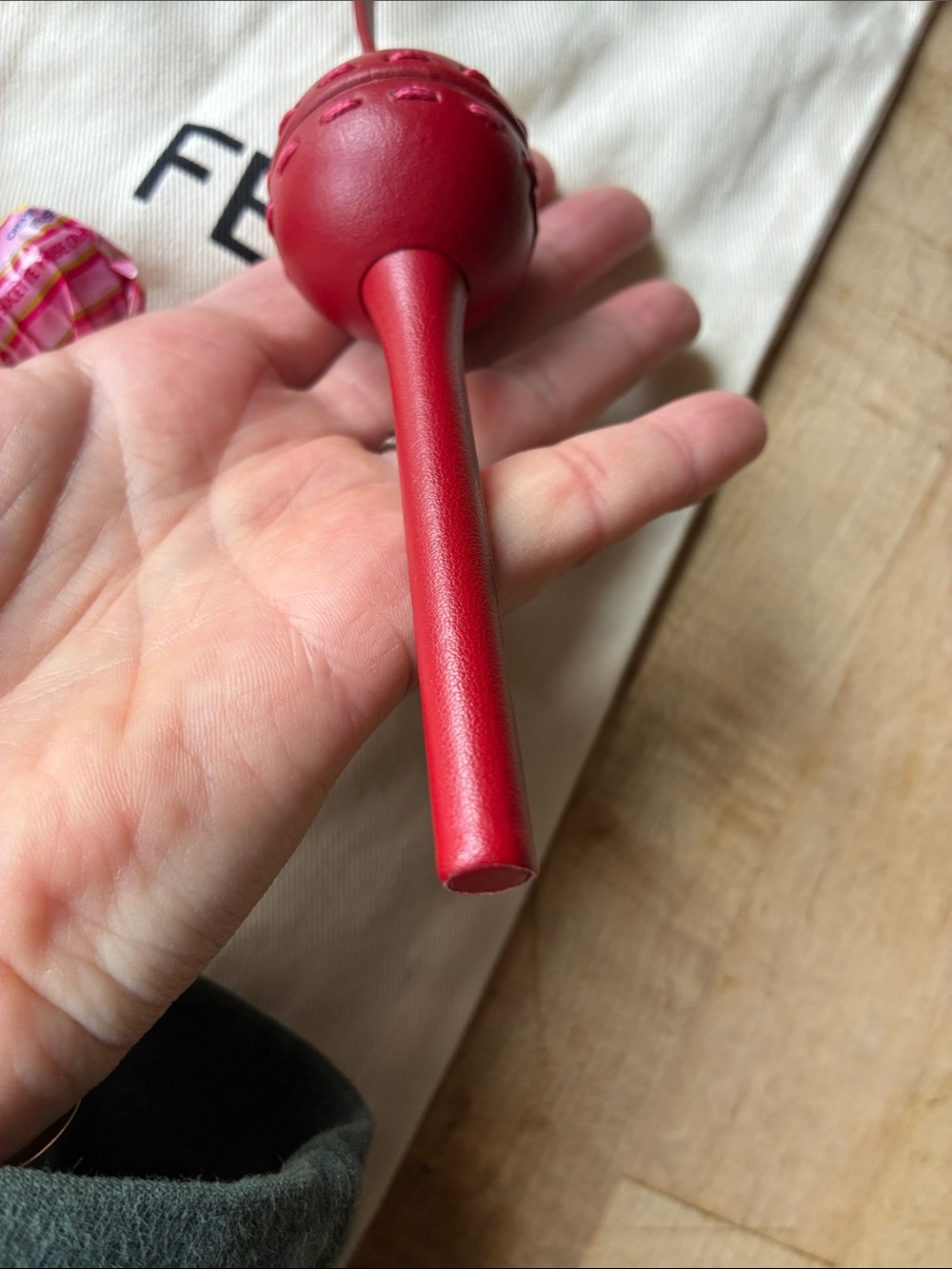 Fendi x Chupa Chups Selleria Leather Lollipop Holder Bag Charm! - Picture 4 of 8